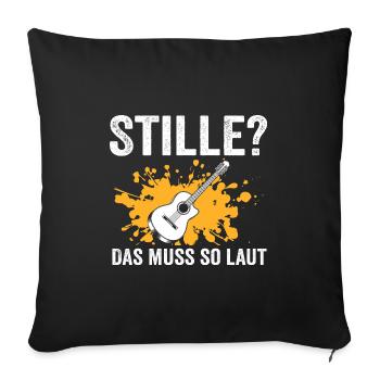Gitarre Musik Akustische Gitarre Geschenk - Sofakissenbezug 45 x 45 cm - Schwarz - Vorne