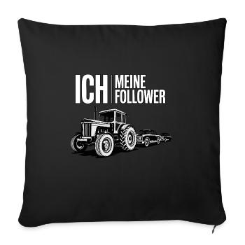 Me & My Followers – Traktor Edition - Sofa pillowcase 17,3'' x 17,3'' (45 x 45 cm) - black - Front