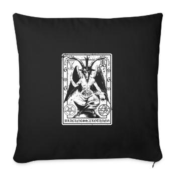 Baphomet Shirt | Satan Lucifer 666 Pentagram Evil - Sofa pillowcase 17,3'' x 17,3'' (45 x 45 cm) - black - Front