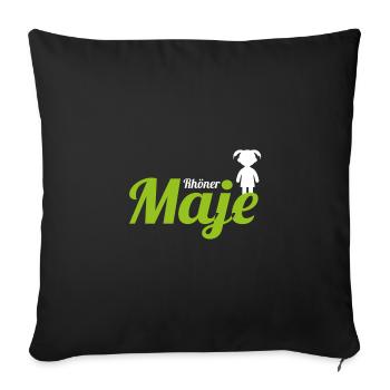 "Rhöner Maje" Shirt für alle Rhöner Mädchen - Sofakissenbezug 45 x 45 cm - Schwarz - Vorne