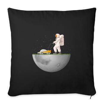 Moon Moon NASA Space Spaceship Astronaut - Sofa pillowcase 17,3'' x 17,3'' (45 x 45 cm) - black - Front