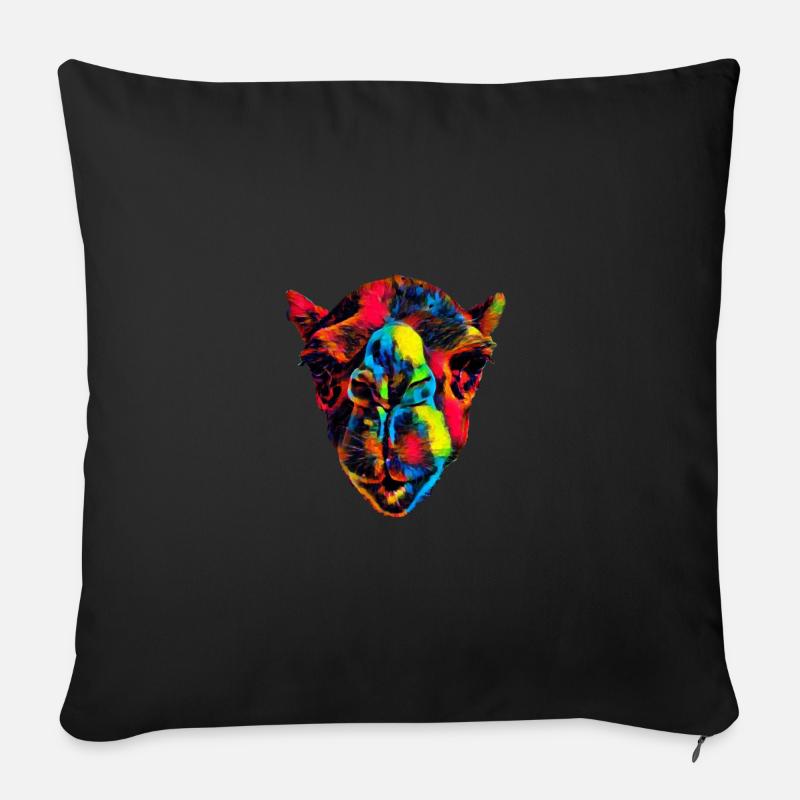 Camel - Sofa pillowcase 17,3'' x 17,3'' (45 x 45 cm) - black