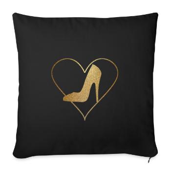 Golden Shoe - Pumps - High Heels - Sofa pillowcase 17,3'' x 17,3'' (45 x 45 cm) - black - Front