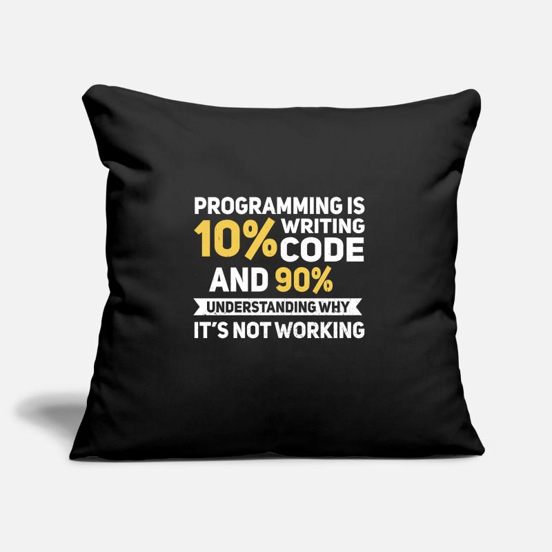Quota de programmation... Programmeurs & Nerd Housse de coussin décorative 45 x 45 cm