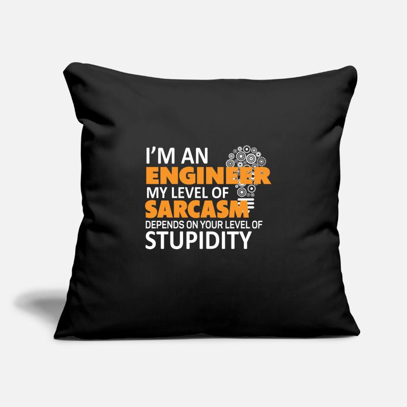 Engineer saying Sofa pillowcase 17,3'' x 17,3'' (45 x 45 cm)