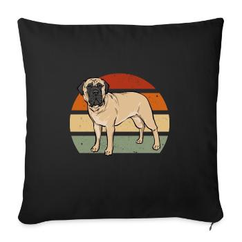 Mastiff Dog Old English Mastiff - Sofa pillowcase 17,3'' x 17,3'' (45 x 45 cm) - black - Front