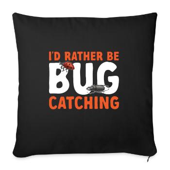 Insect collectors, insects, beetle lovers, entomologists - Sofa pillowcase 17,3'' x 17,3'' (45 x 45 cm) - black - Front