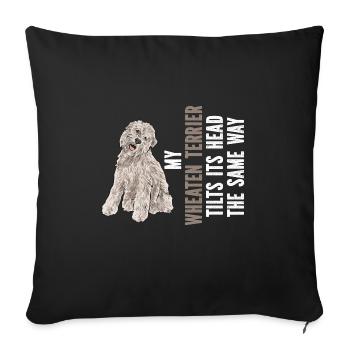 Terrier irlandais à enrobage doux - Housse de coussin décorative 45 x 45 cm - noir - Devant