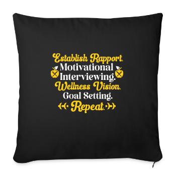 Health Coach Nutritionist Life Coach - Sofa pillowcase 17,3'' x 17,3'' (45 x 45 cm) - black - Front