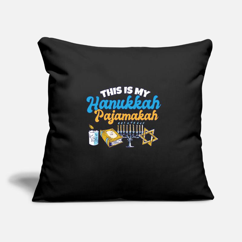 C’est mon pyjama de Hanoukka juif assorti Housse de coussin décorative 45 x 45 cm