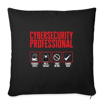 Cybersecurity Hackers IT Security - Sofa pillowcase 17,3'' x 17,3'' (45 x 45 cm) - black - Front