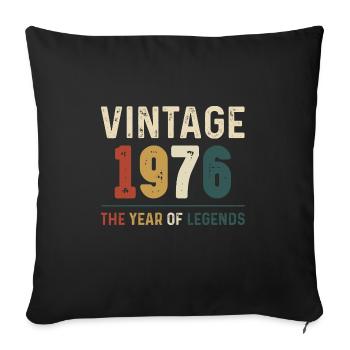 48 Jahre alter Jahrgang 1974 Geschenke zum 48. Geburtstag - Sofakissenbezug 45 x 45 cm - Schwarz - Vorne