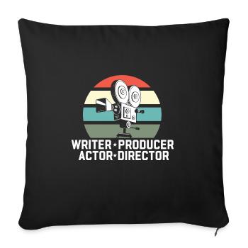 Scénariste Producteur Acteur Réalisateur Réalisateur Film - Housse de coussin décorative 45 x 45 cm - noir - Devant