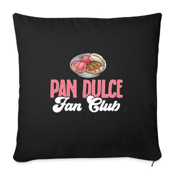 Concha Hispanique Mexicain Pan Dulce - Housse de coussin décorative 45 x 45 cm - noir - Devant