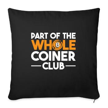 Bitcoin Kryptowährung BTC Crypto Trader - Sofakissenbezug 45 x 45 cm - Schwarz - Vorne
