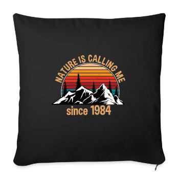 Wanderer Birthday Gift 1984 - Sofa pillowcase 17,3'' x 17,3'' (45 x 45 cm) - black - Front