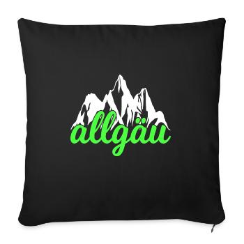 Montagnes de l’Allgäu Randonnée Escalade - Housse de coussin décorative 45 x 45 cm - noir - Devant