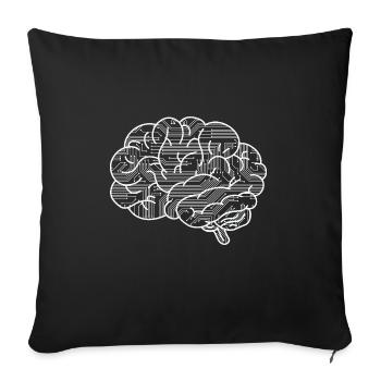 Programmer Brain funny coding for woman men - Sofakissenbezug 45 x 45 cm - Schwarz - Vorne