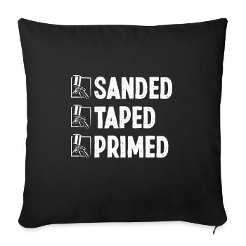 Car Painter Sprayer Sand Tape Autobody Technician - Sofa pillowcase 17,3'' x 17,3'' (45 x 45 cm) - black - Front