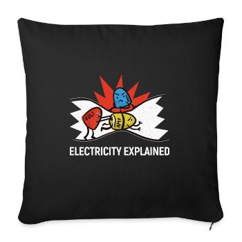 Electricity explained - Ohm Volt Ampere - Sofakissenbezug 45 x 45 cm - Schwarz - Vorne