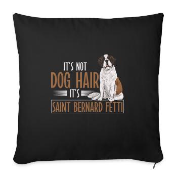 St. Bernard St. Bernard Dog Dog - Sofa pillowcase 17,3'' x 17,3'' (45 x 45 cm) - black - Front