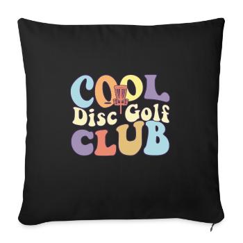 Cool Disc Golf Club Frisbee Player Team Stupid - Sofa pillowcase 17,3'' x 17,3'' (45 x 45 cm) - black - Front