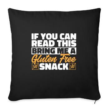 Gluten Free Gluten Intolerance - Sofa pillowcase 17,3'' x 17,3'' (45 x 45 cm) - black - Front
