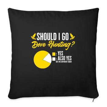 Pigeon Hunter, Pigeon Hunting, Pigeons - Sofa pillowcase 17,3'' x 17,3'' (45 x 45 cm) - black - Front