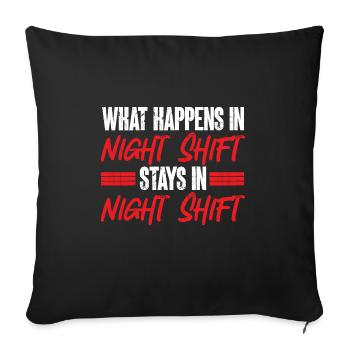 Night Shift Nurse - Sofa pillowcase 17,3'' x 17,3'' (45 x 45 cm) - black - Front