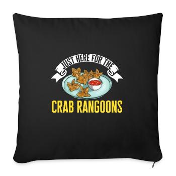 Krabben Rangoon Crab Rangoon - Sofa pillowcase 17,3'' x 17,3'' (45 x 45 cm) - black - Front
