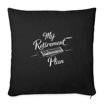 Cadeau de jeu d’harmonica - Housse de coussin décorative 45 x 45 cm - noir - Devant