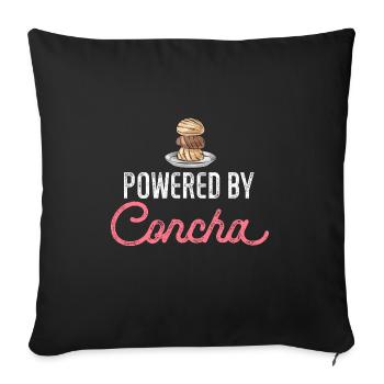 Concha Hispanique Mexicain Pan Dulce - Housse de coussin décorative 45 x 45 cm - noir - Devant