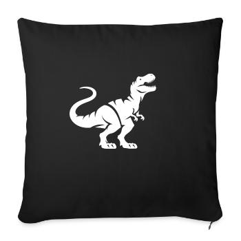 Dino T-Rex Silhouette Minimalist Design - Sofa pillowcase 17,3'' x 17,3'' (45 x 45 cm) - black - Front
