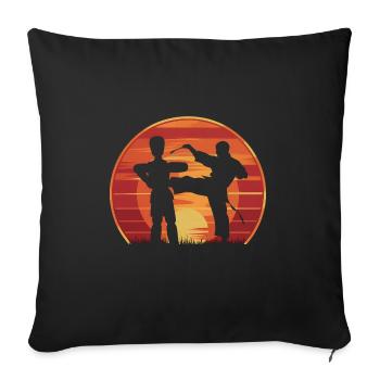 Wing Chun Kampfsport Geschenk - Sofakissenbezug 45 x 45 cm - Schwarz - Vorne