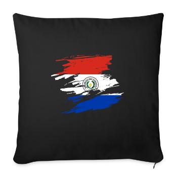 Paraguay - Sofa pillowcase 17,3'' x 17,3'' (45 x 45 cm) - black - Front