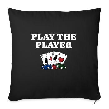 Jouez au joueur Casino Gambler Gambling Bettor - Housse de coussin décorative 45 x 45 cm - noir - Devant