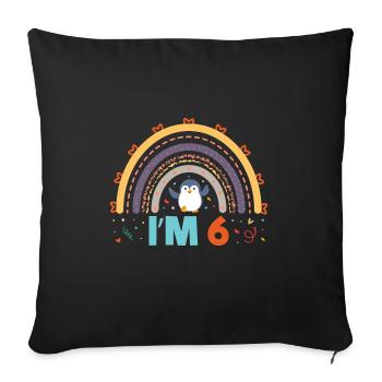 King Penguin Emperor Penguin Penguin Gift - Sofa pillowcase 17,3'' x 17,3'' (45 x 45 cm) - black - Front
