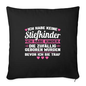 Stiefvater Stiefvater Stiefpapa Geschenk - Sofakissenbezug 45 x 45 cm - Schwarz - Vorne