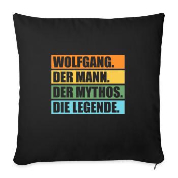 Wolfgang - Sofakissenbezug 45 x 45 cm - Schwarz - Vorne