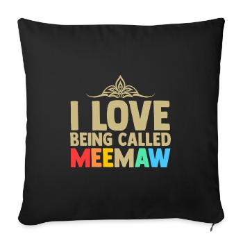 Omi Omi Familie Geschenk - Sofakissenbezug 45 x 45 cm - Schwarz - Vorne