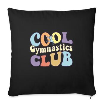 Cool Gymnastics Club Gymnast Athlete Acrobat - Sofa pillowcase 17,3'' x 17,3'' (45 x 45 cm) - black - Front