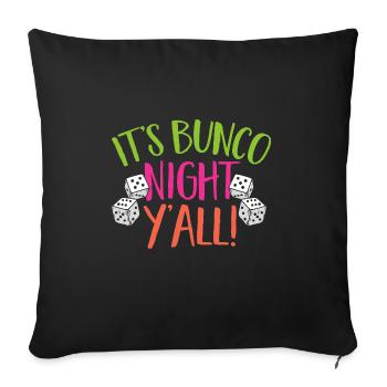 Bunco Dice Game - Sofa pillowcase 17,3'' x 17,3'' (45 x 45 cm) - black - Front
