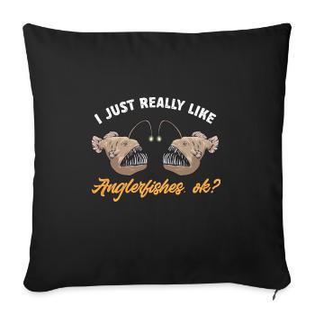 Frogfish Deep Sea Angler Angler Fish - Sofa pillowcase 17,3'' x 17,3'' (45 x 45 cm) - black - Front
