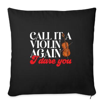 Violoncelliste Violoncelliste Musicien Violoncelle - Housse de coussin décorative 45 x 45 cm - noir - Devant