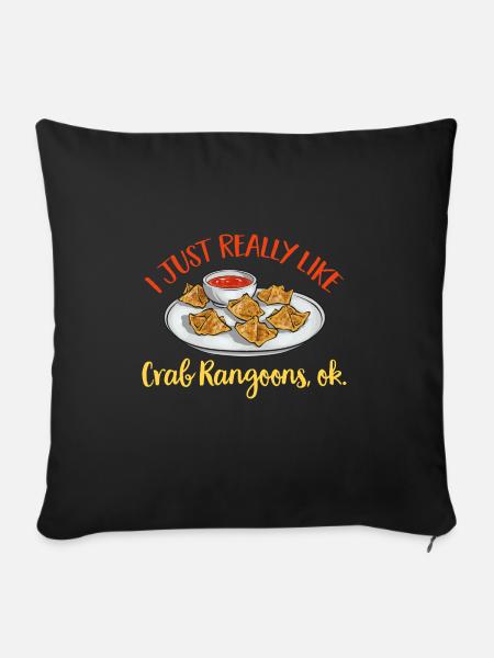 Krabben Rangoon Crab Rangoon - Sofakissenbezug 45 x 45 cm - Schwarz
