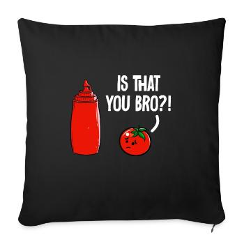 Ketchup Tomato ketchup - Sofa pillowcase 17,3'' x 17,3'' (45 x 45 cm) - black - Front