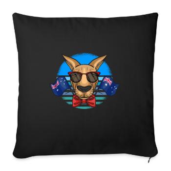 Afrique d’Australie Voyage En Asie - Housse de coussin décorative 45 x 45 cm - noir - Devant