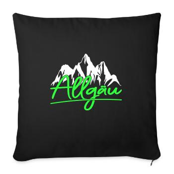 Montagnes de l’Allgäu Randonnée Escalade - Housse de coussin décorative 45 x 45 cm - noir - Devant