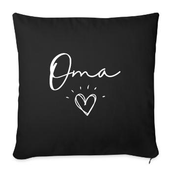 oma - Sofa pillowcase 17,3'' x 17,3'' (45 x 45 cm) - black - Front