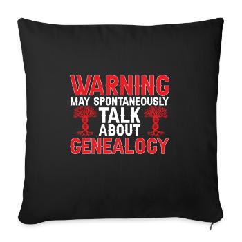 Genealogy Genealogy Genealogist - Sofa pillowcase 17,3'' x 17,3'' (45 x 45 cm) - black - Front